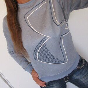 New UNDER ARMOUR Sweatshirt Size Medium Blue Logo Pullover